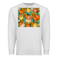 Oatmeal Heather pumpkin sunflowers leaves Premium Sweatshirt - Artiststas