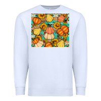 White pumpkin sunflowers leaves Premium Sweatshirt - Artiststas