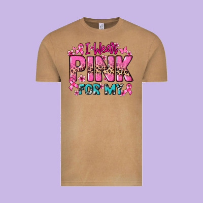 I Wear Pink For My Custom Name Cancer Awareness Vintage Tee Designed By Howdyjamesfarm