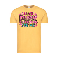 Vintage Mustard I wear pink for my custom name Cancer Awareness Vintage Tee - HowdyJamesFarm