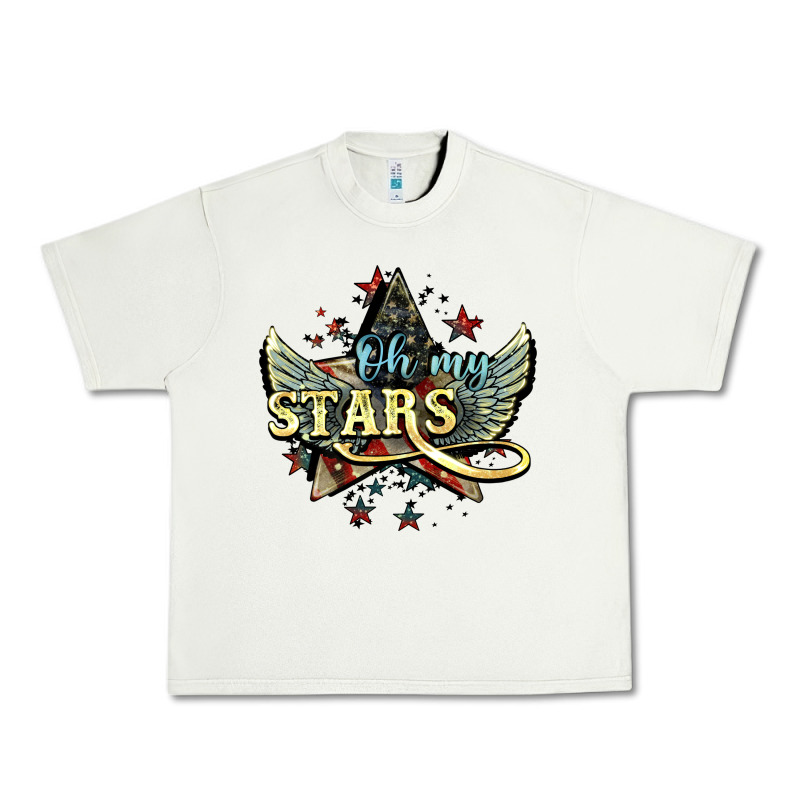 Oh My Stars America Wings 4th Of July Urban Heavy Tee by HowdyJamesFarm | Teevron