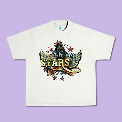 Oh My Stars America Wings 4th Of July Urban Heavy Tee Designed By Howdyjamesfarm