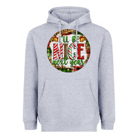 Heather Grey Christmas i'll be nice next year Heavyweight Hoodie - Artiststas