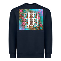 Navy teacher gemstone and pink flower tumbler Heavyweight Sweatshirt - BundleAndBundleShop