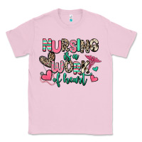 Bubblegum Pink nursing is a work of heart Classic Tee - RanaPortraitStore
