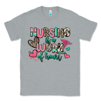 Heather Grey nursing is a work of heart Classic Tee - RanaPortraitStore