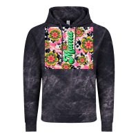 Cloud Black mama with hippie daisies Vintage Hoodie - TumblerDesignByShophia