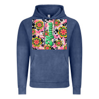 Vintage Denim mama with hippie daisies Vintage Hoodie - TumblerDesignByShophia