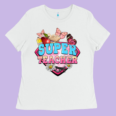 Super Teacher Ladies Tee Designed By Barkaloodesign