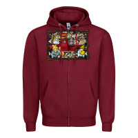 Burgundy Happy Easter Zipper Hoodie - CowhideDigitalArt
