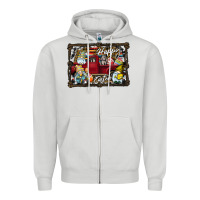 Dove Grey Happy Easter Zipper Hoodie - CowhideDigitalArt