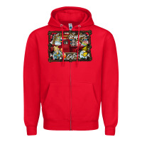 Red Happy Easter Zipper Hoodie - CowhideDigitalArt