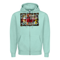 Seafoam Happy Easter Zipper Hoodie - CowhideDigitalArt