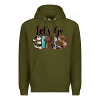 Army Green Let's Go Girls Premium Hoodie - FaDigitalArtStudio