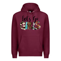 Burgundy Let's Go Girls Premium Hoodie - FaDigitalArtStudio