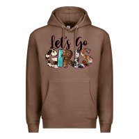 Chestnut Let's Go Girls Premium Hoodie - FaDigitalArtStudio