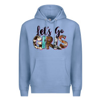 Colony Blue Let's Go Girls Premium Hoodie - FaDigitalArtStudio