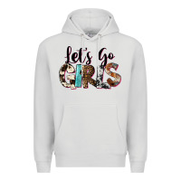 Dove Grey Let's Go Girls Premium Hoodie - FaDigitalArtStudio