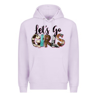 Lilac Let's Go Girls Premium Hoodie - FaDigitalArtStudio
