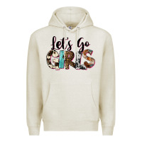 Oatmeal Heather Let's Go Girls Premium Hoodie - FaDigitalArtStudio