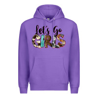 Purple Let's Go Girls Premium Hoodie - FaDigitalArtStudio