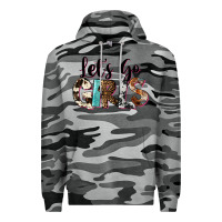Slate Camo Let's Go Girls Premium Hoodie - FaDigitalArtStudio