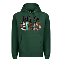 Sports Green Let's Go Girls Premium Hoodie - FaDigitalArtStudio