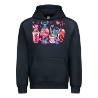 Navy breast cancer stitch coffee cups Urban Hoodie - AdoDesignShop