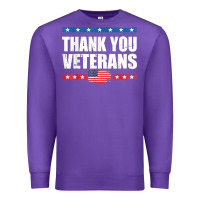 Purple Shirts For Veterans, Thank You Veterans Shirt Veterans Day Premium Sweatshirt - lanVoArt