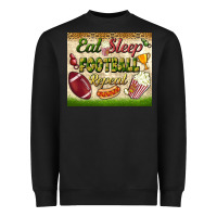 Black eat sleep football repeat tumbler Heavyweight Sweatshirt - BundleAndBundleShop