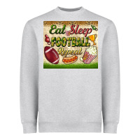 Eat Sleep Football Repeat Tumbler Heavyweight Sweatshirt | Teevron