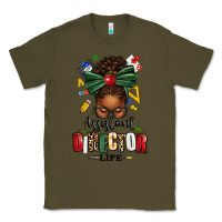 Army Green assistant director life afro messy bun Classic Tee - texasbilliewilder