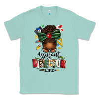 Seafoam assistant director life afro messy bun Classic Tee - texasbilliewilder