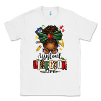 White assistant director life afro messy bun Classic Tee - texasbilliewilder