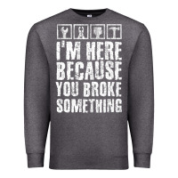 Charcoal Heather construction crew funny contractor gift premium t shirt Premium Sweatshirt - lanVoArt