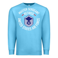 Ocean Blue Limited Edition Master Sergeant Retired Air Force Military Retiremen Premium Sweatshirt - lanVoArt