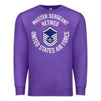 Purple Limited Edition Master Sergeant Retired Air Force Military Retiremen Premium Sweatshirt - lanVoArt