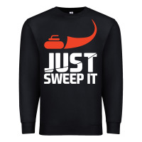 Black just sweep it! funny curling sports gift hoodie Premium Sweatshirt - lanVoArt