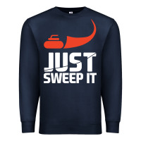 Navy just sweep it! funny curling sports gift hoodie Premium Sweatshirt - lanVoArt