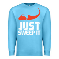 Ocean Blue just sweep it! funny curling sports gift hoodie Premium Sweatshirt - lanVoArt