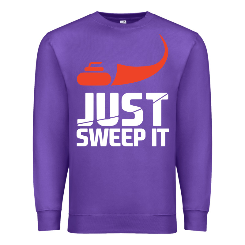 Just Sweep It! Funny Curling Sports Gift Hoodie Premium Sweatshirt by lanVoArt | Teevron