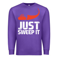 Purple just sweep it! funny curling sports gift hoodie Premium Sweatshirt - lanVoArt