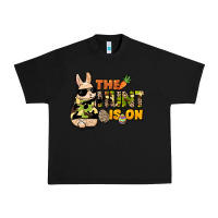 Black The hunt is on Easter Day Urban Heavy Tee - HowdyJamesFarm