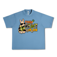 Pebble Blue The hunt is on Easter Day Urban Heavy Tee - HowdyJamesFarm
