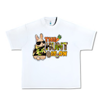 White The hunt is on Easter Day Urban Heavy Tee - HowdyJamesFarm