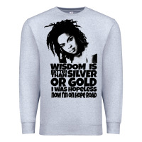 Heather Grey lover gift lauryn hill retro wave Premium Sweatshirt - lanVoArt