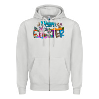 Dove Grey happy easter coffee Zipper Hoodie - CowhideDigitalArt