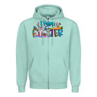 Seafoam happy easter coffee Zipper Hoodie - CowhideDigitalArt