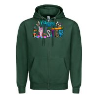 Sports Green happy easter coffee Zipper Hoodie - CowhideDigitalArt