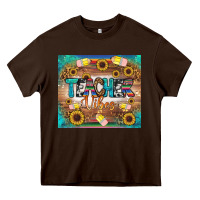 Chocolate Brown teacher vibes tumbler Heavy Core Tee - BundleAndBundleShop